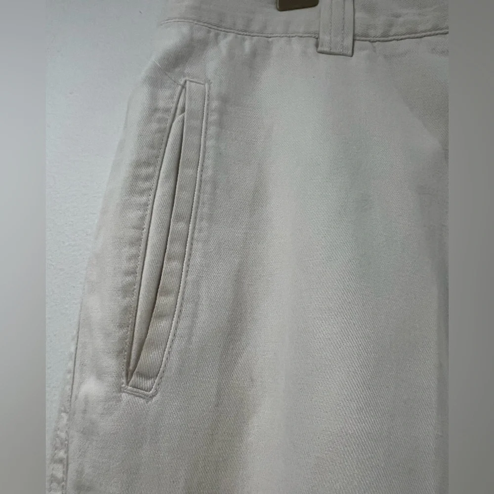 ARMANI COLLEZIONI Men's beige cargo pants zip button pockets 36